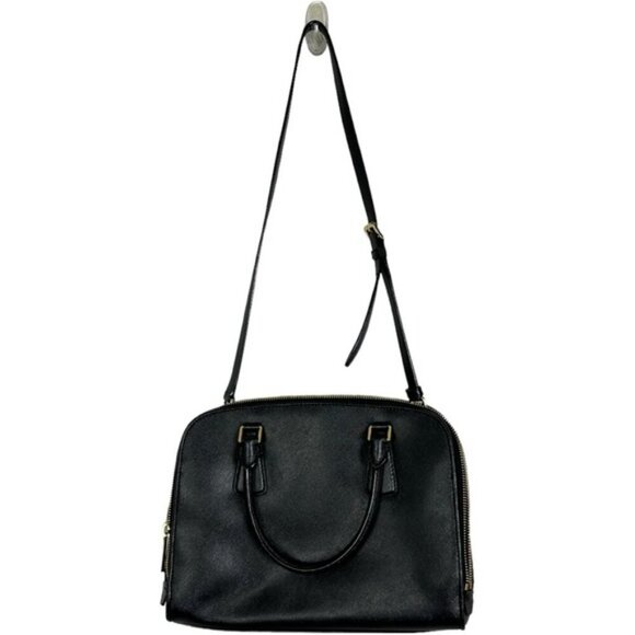 Michael Kors Reese Patent Saffiano Leather Bag Purse Black 30T4GEES3A Handbag - Picture 14 of 15